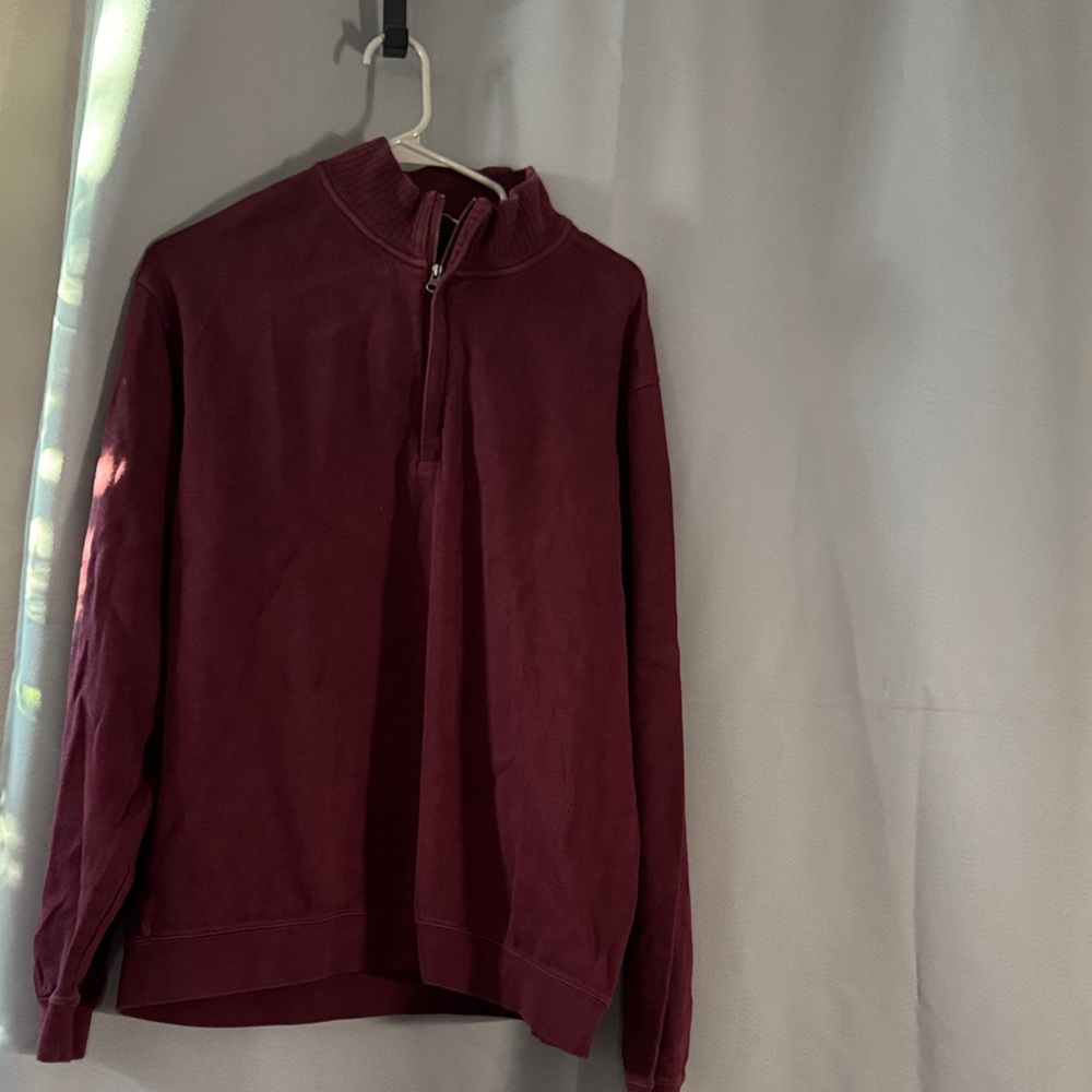 Cutter & Buck Men's Maroon Zip-Up Sweater